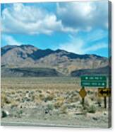Route To Death Valley Canvas Print