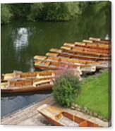 Row Boats In Bath Canvas Print