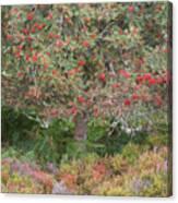 Rowan Tree, Bilberries And Heather Canvas Print