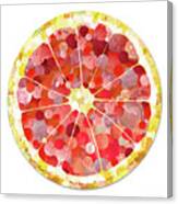Ruby Red Grapefruit Half Fruit Art Canvas Print