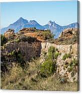 Ruins Of An Ancient Fortress In The Mountains Canvas Print