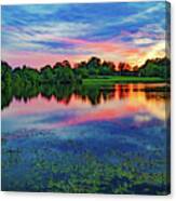Rural Ohio Lake Sunset - Stark County Canvas Print