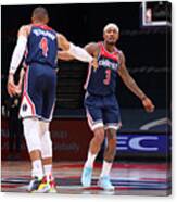 Russell Westbrook And Bradley Beal Canvas Print