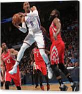 Russell Westbrook And James Harden Canvas Print