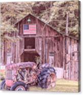 Rusty Tractor In America In Country Colors Canvas Print