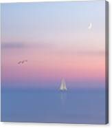 Allure. Sail Fog And Sunset. Triangles. Canvas Print