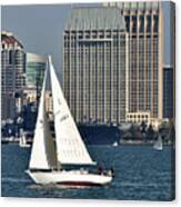 Sailing San Diego Bay Skyline Canvas Print