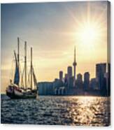 Sailing The Sun Canvas Print