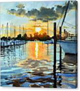 Salt Water Sunset Canvas Print