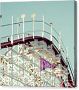 Santa Cruz Giant Dipper Roller Coaster Photo Canvas Print