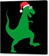 Santasaurus Santa T-rex Dinosaur Christmas Canvas Print