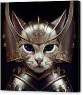 Sapphire The Silver Kitten Warrior Canvas Print