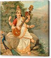 Saraswati Goddess Of Wisdom Canvas Print