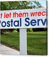 Save The Mail Sign Canvas Print