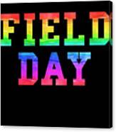 School Field Day Rainbow Jersey Canvas Print