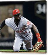 Scooter Gennett And Brandon Phillips Canvas Print