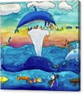 Sea Circus By Elise Zhang Grade 1 Canvas Print