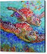 Sea Turtle Buddies Ii Canvas Print