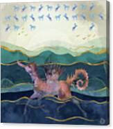 Seahorse Horse - The Hippocamp Surreal Mythology Creature Canvas Print