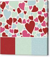 Seamless Hearts Background Canvas Print