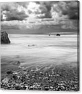 Seascape With Windy Waves During Stormy Weather. Canvas Print