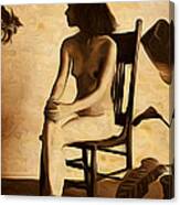 Seated Nude Canvas Print