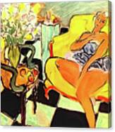 Seated Woman With Flowers By Henri Matisse 1942 Canvas Print