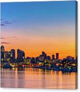 Seattle From North End Of Lake Union Canvas Print