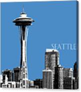 Seattle Skyline Space Needle - Slate Blue Canvas Print