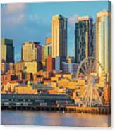 Seattle Western Skyline Canvas Print