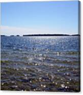 Seaview In Finland In The Summer Canvas Print