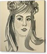 Sepia Woman Canvas Print