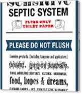 Septic Sign Canvas Print