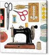 Sewing Hobby Accessories Canvas Print
