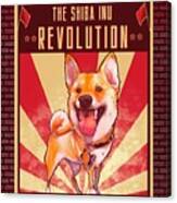Shiba Inu Revolution Canvas Print