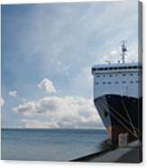 Ship In Harbour Canvas Print
