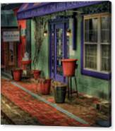 Shops In The Village Canvas Print
