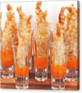 Shrimp Tempura In Marmalade Sauce Canvas Print