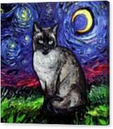 Siamese Night Canvas Print