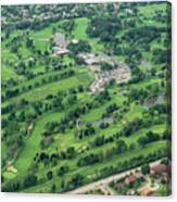 Silver Lake Country Club Golf Course In Chicago Aerial View Canvas Print