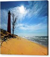 Silver Lake Lighthouse..... Img_8835 Hres Canvas Print