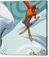 Ski Freestyler Canvas Print