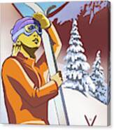 Ski The Rocky Mountains Canvas Print