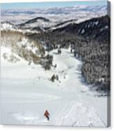 Skiing Park City Ridgeline - South Monitor Canvas Print