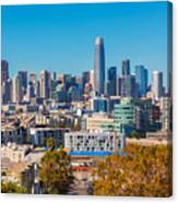 Skyline Of San Francisco As Seen From Potrero Hill Canvas Print