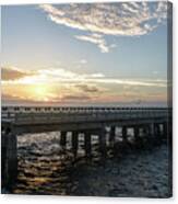 Skyway Fishing Pier Sunrise Canvas Print