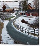 Sleepy Hollow Farm In Winter Canvas Print