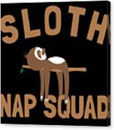 Sloth Nap Squad Canvas Print