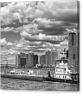 Sludge Barge And Clouds Canvas Print