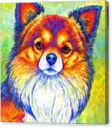 Small And Sassy - Colorful Rainbow Chihuahua Dog Canvas Print